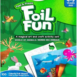 Skillmatics Foil Fun - Animals, No Mess Art for Kids, Travel Toys, Craft Kits, DIY Creative Activity, Gifts for Boys & Girls Ages 4, 5, 6, 7, 8, 9