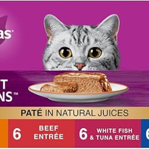 WHISKAS Perfect Portions Adult Wet Cat Food - Chicken, Beef, Whitefish and Tuna, Salmon, 75g Trays (24 pack)